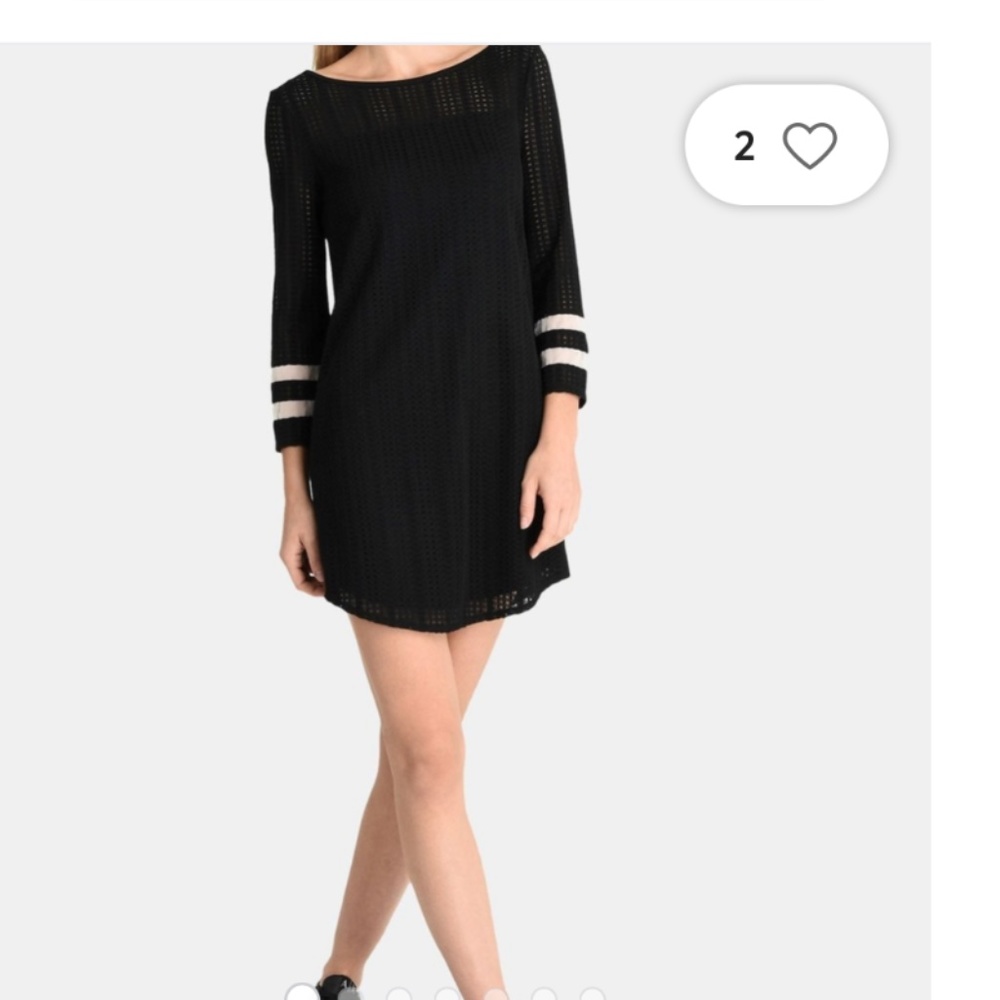 A|X Armani Exchange Open-knit Tee Dress